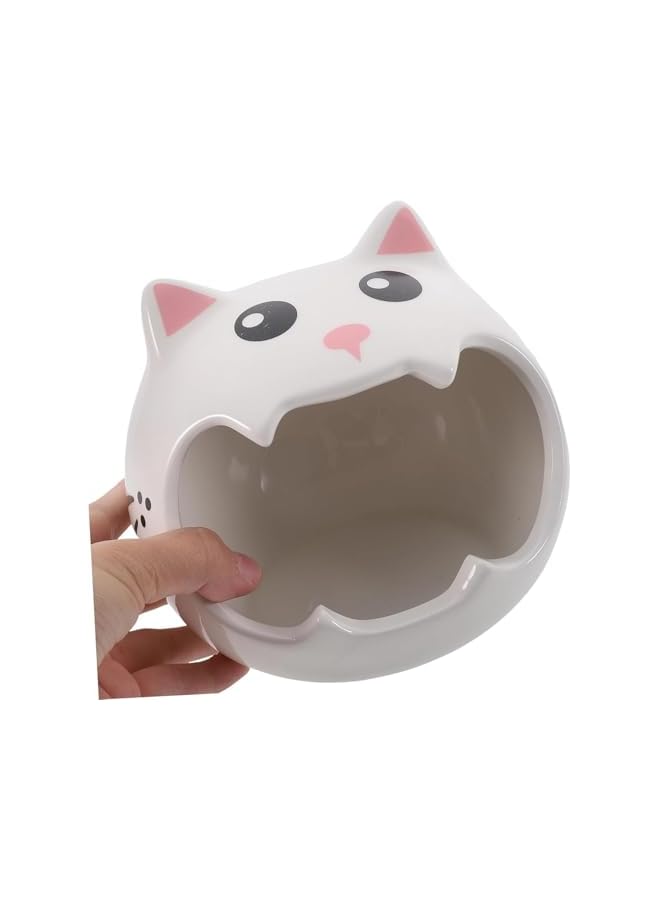 Summer Cooling Ceramic Hamster House, Adorable Pet Nest for Small Animals, Easy to Clean Ceramic Hut Hideout, Bath House Cave Mini Cage Hut for Dwarf Hamsters, Rabbits - Image 4
